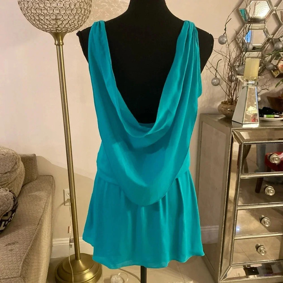 Alice + Olivia Blue Scoop Neck Knee-Length Sundress size XS - Picture 2 of 5